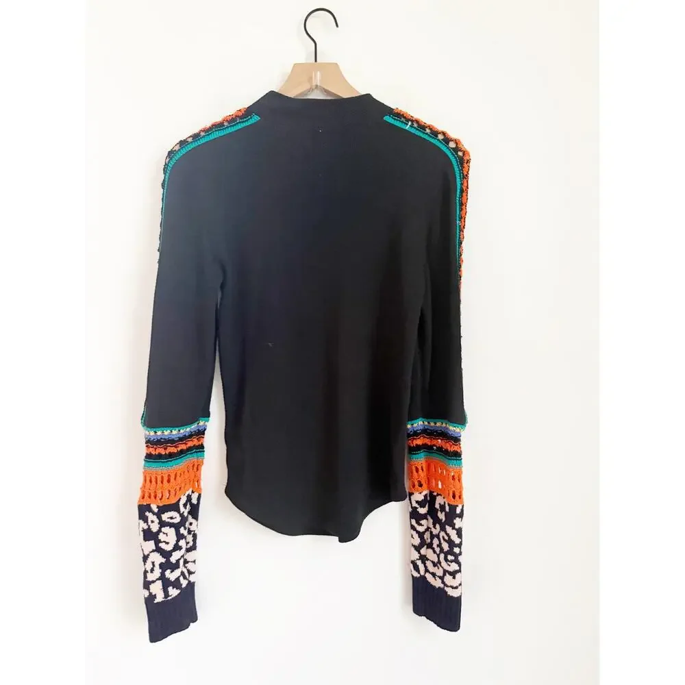 Free People Switch it up Cuff  Thermal Top Small